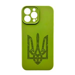 Чохол SILICONE COVER PATRIOT "ТРИЗУБ" iPhone 11 (зелений)