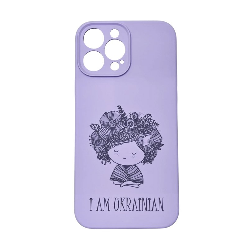 Чохол SILICONE COVER PATRIOT "УКРАЇНОЧКА" iPhone 11 (фіолетовий)