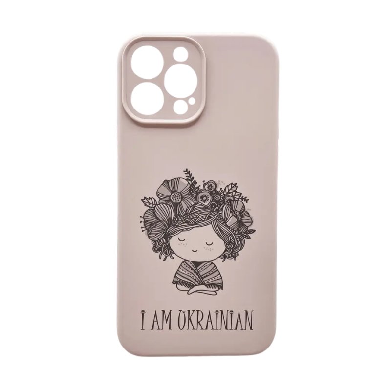 Чохол SILICONE COVER PATRIOT "УКРАЇНОЧКА" iPhone 11 (рожевий)