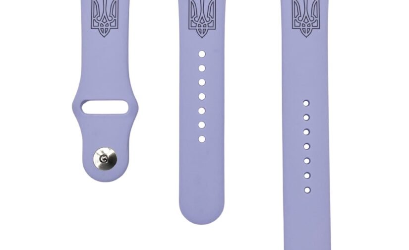 Ремінець силіконовий 2-в-1 "ГЕРБ" APPLE WATCH 42/44 mm (elegant purple)