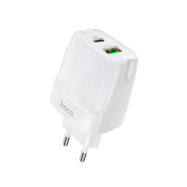Мережевий зарядний пристрій HOCO C85A PD20W QC3.0 (білий)