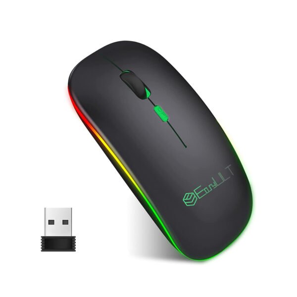 Комп'ютерна мишка бездротова EASYULT з RGB-підсвіткою (чорна)