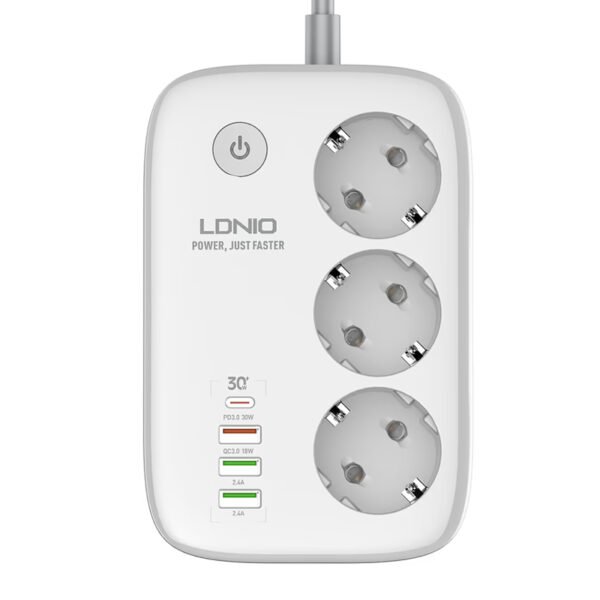 Мережевий подовжувач LDNIO SEW3452 (білий)