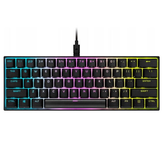 Ігрова клавіатура CORSAIR K65 RGB MINI RED SWITCH ENG/UKR (чорна)