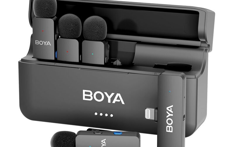 Радіосистема петличних мікрофонів BOYA BY-V4D Lightning (чорний)