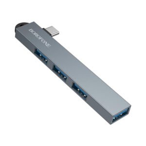USB HUB адаптер BOROFONE FH1A (сірий)