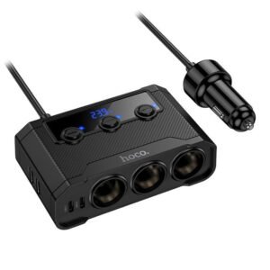 Розгалужувач прикурювача HOCO Z64 (чорний)