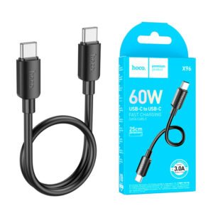 USB-кабель HOCO X96 TYPE-C to TYPE-C 60W 0.25m (чорний)