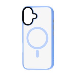 Чохол FIBRA METAL BUTTONS with MagSafe iPhone 16 (блакитний)