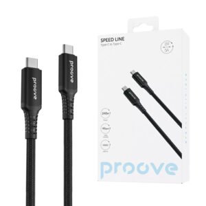 Кабель PROOVE SPEED LINE Type-C to Type-С 240W USB 4.0 1m (чорний)