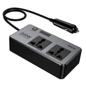 Автомобільний інвертор HOCO Z66 200W (сірий)