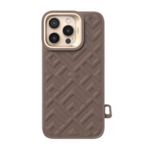 Чохол KAJSA BRIQUETTE COLLECTION RHOMBUS CASE для iPhone 16 Pro Max (коричневий)