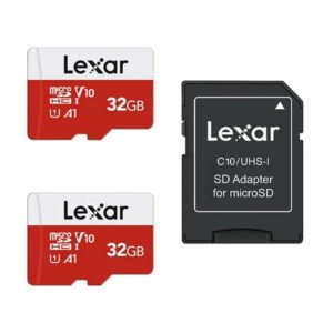 Комплект карт пам'яті LEXAR E-SERIES Class10 V10 A1 UHS-1 microSDHC 32GB (2 шт.) + adapter SD