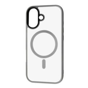 Чохол FIBRA METAL BUTTONS with MagSafe iPhone 17 (сірий)