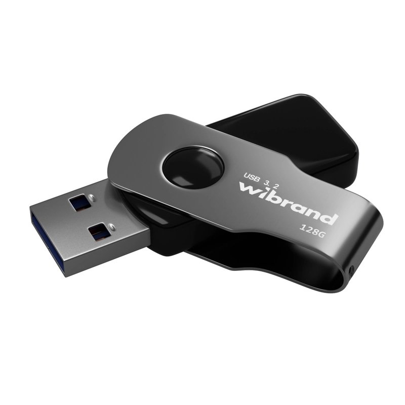 Флеш-накопичувач WIBRAND LIZARD USB 3.2 128GB (чорний)